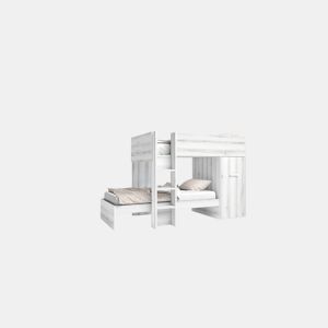 Cama trem 90x190cm 2 posições SNOW cor albo