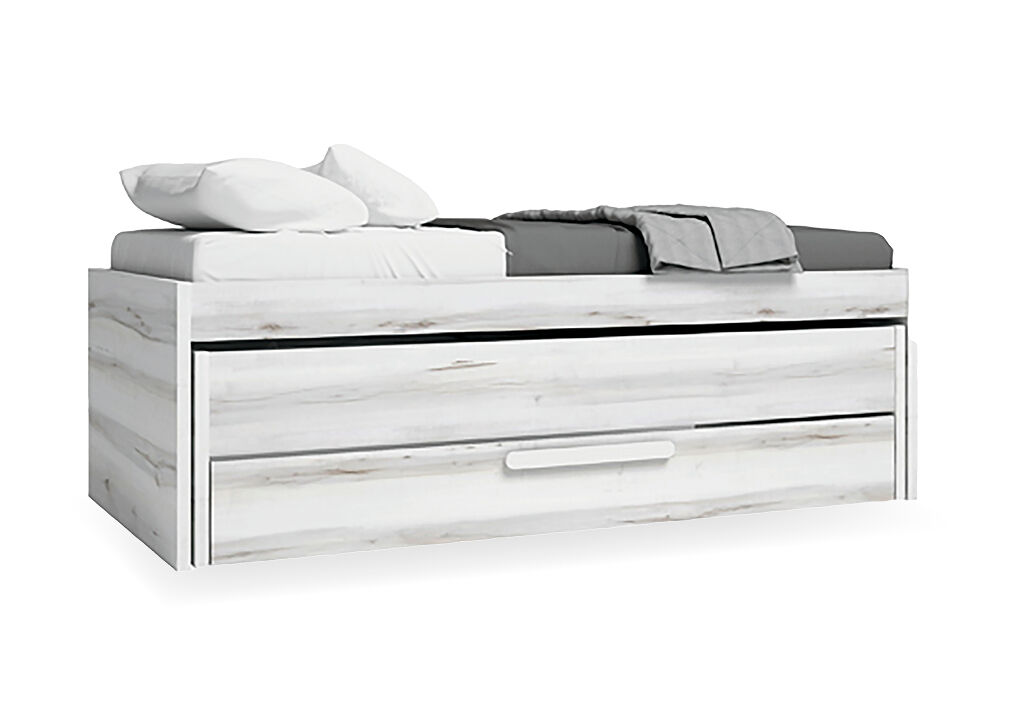 Cama nido 90x190cm SNOW color gris y blanco