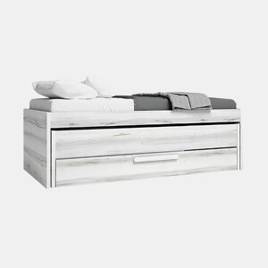 Cama nido 90x190cm SNOW cinza e branco