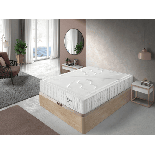 Colchão TOP VISCOGEL Y9 e sommier WOOD SPACE 150x190cm