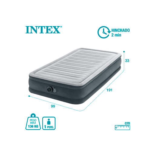 Colchão insuflável INTEX 99x191x33cm