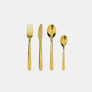Conjunto de talheres ALANA dourado 16 peças marca KACTUS HOME