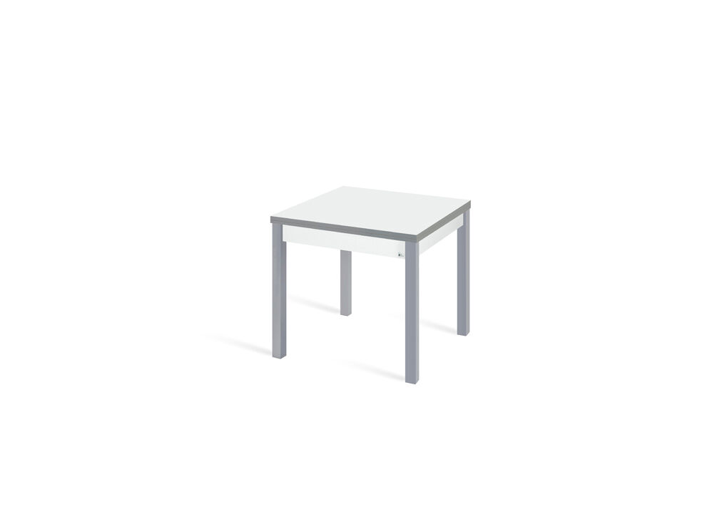 Mesa de cocina extensible libro B-BOOK 80/160x80cm blanca y gris