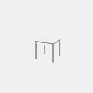 Mesa cozinha extensível livro B-BOOK 80x80cm branco e cinza