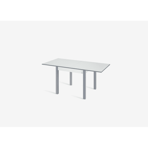 Mesa cozinha extensível livro B-BOOK 80x80cm branco e cinza