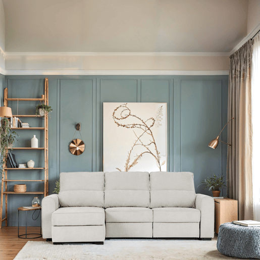 Chaise longue com cama 3 lugares CONNOR cor bege Chaise longue com cama 3 lugares CONNOR cor bege