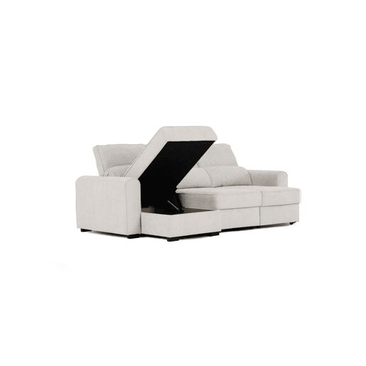Chaise longue com cama 3 lugares CONNOR cor bege Chaise longue com cama 3 lugares CONNOR cor bege