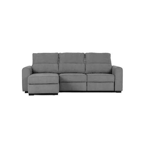 Chaise longue com cama 3 lugares CONNOR cor cinza escuro