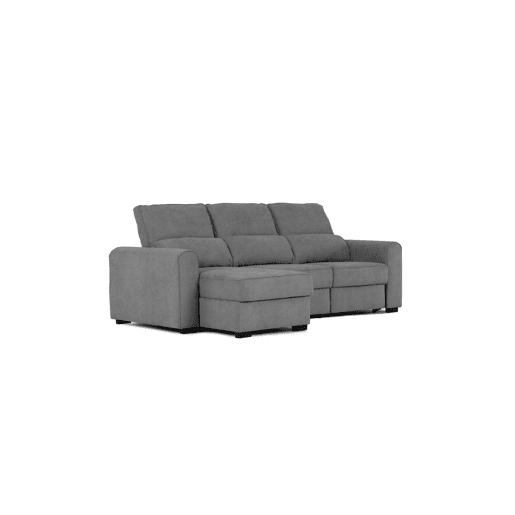 Chaise longue com cama 3 lugares CONNOR cor cinza escuro