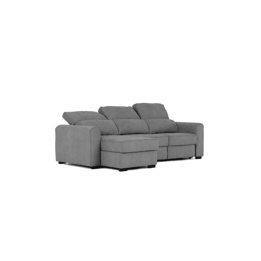 Chaise longue com cama 3 lugares CONNOR cor cinza escuro