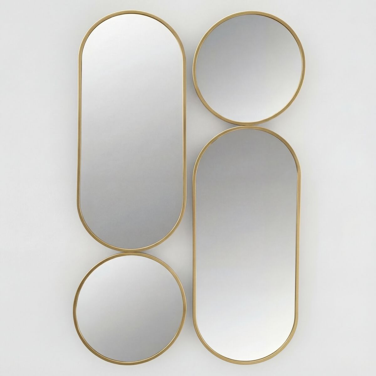 Set de 4 espejos de pared hanna gold marca ecoanya