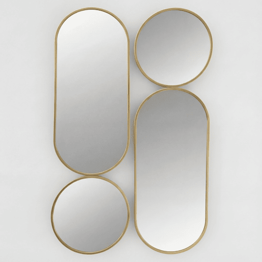 Conjunto de 4 espelhos de parede HANNA GOLD marca ECOANYA