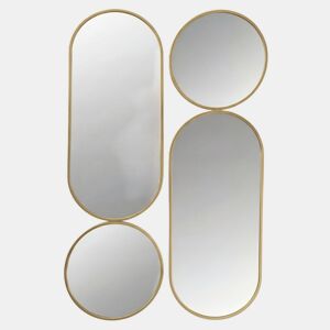 Conjunto de 4 espelhos de parede HANNA GOLD marca ECOANYA