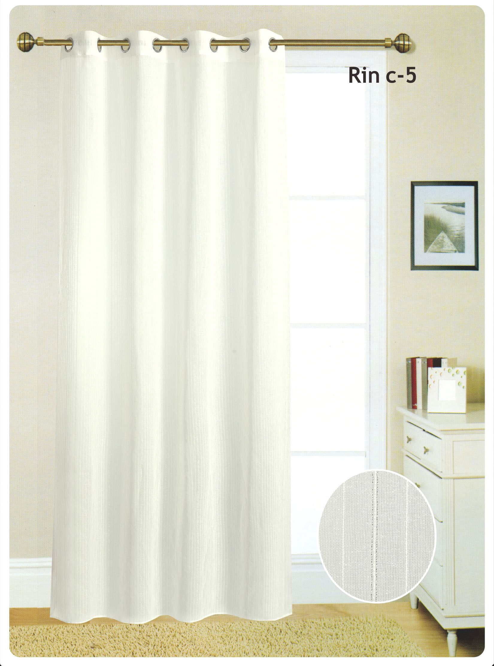 Cortina ollados RIN 140x260 cm