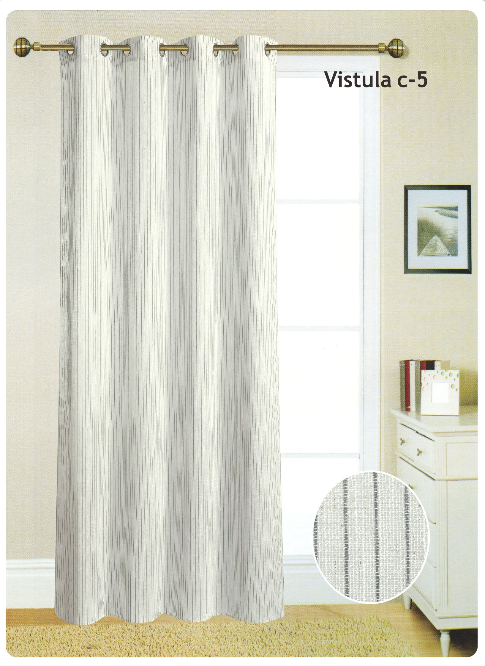 Cortina ollados VISTULA 140x260cm