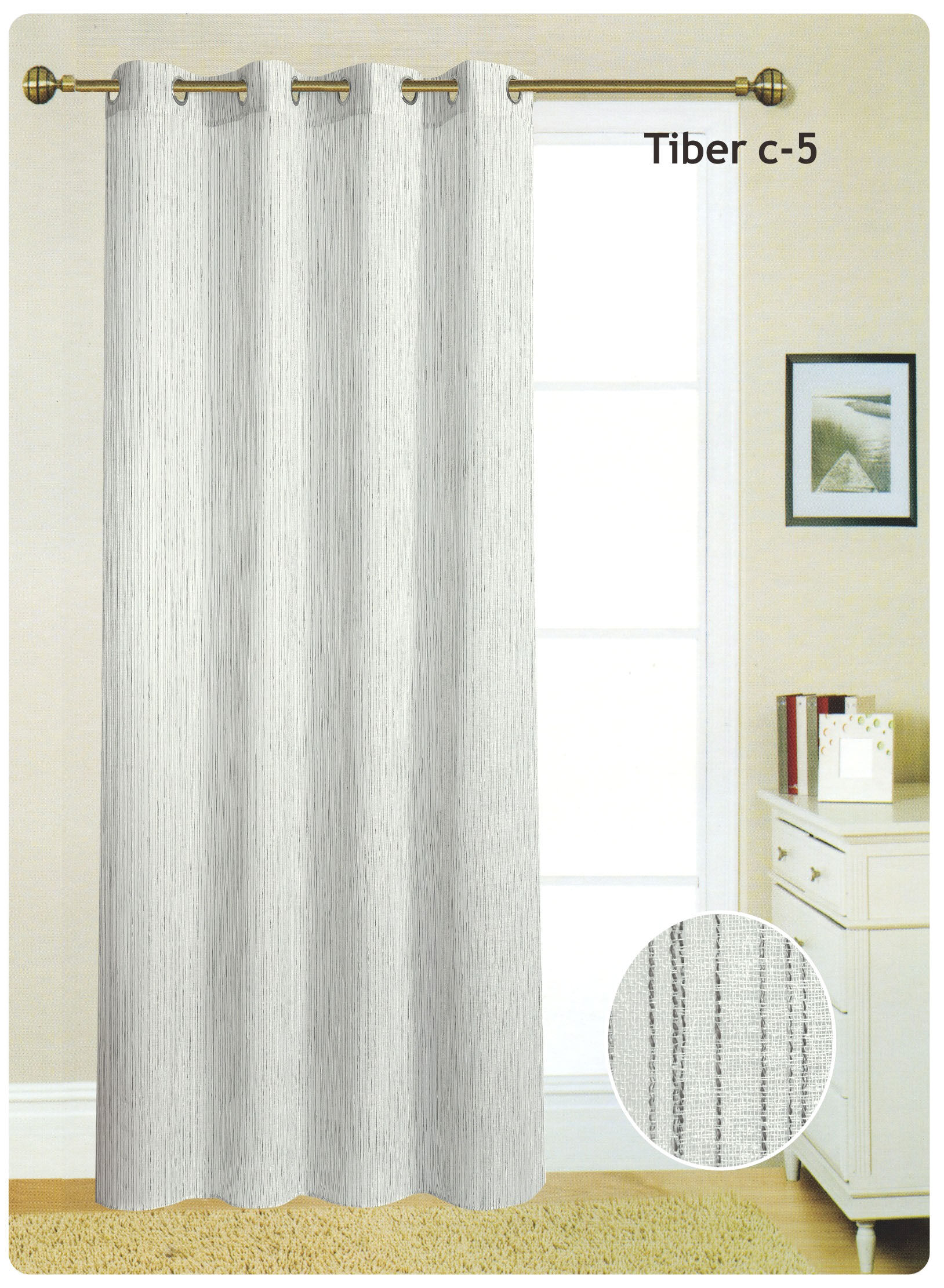 Cortina ollados TIBER 140x260cm