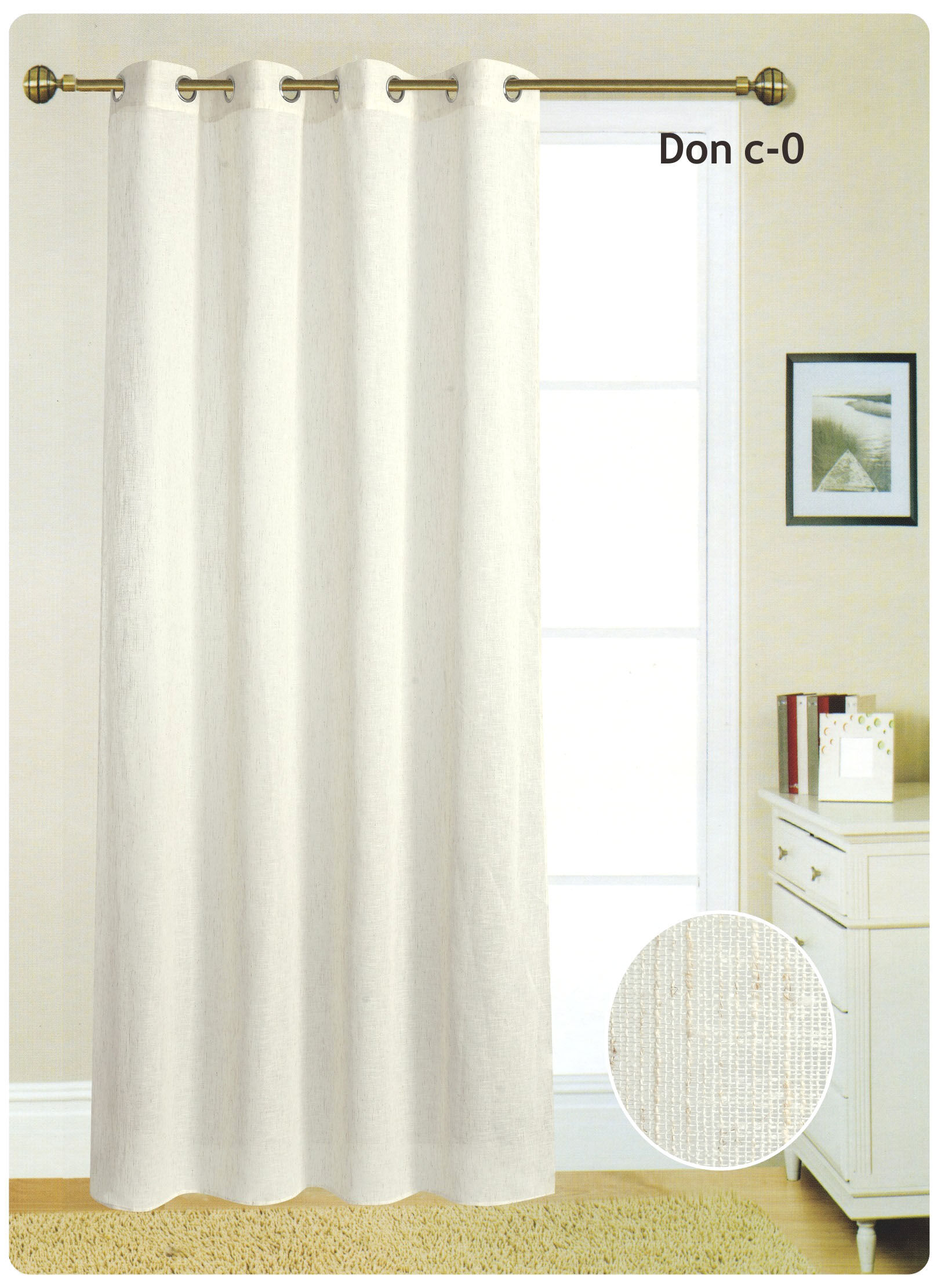 Cortina ollados DON 140x260 cm