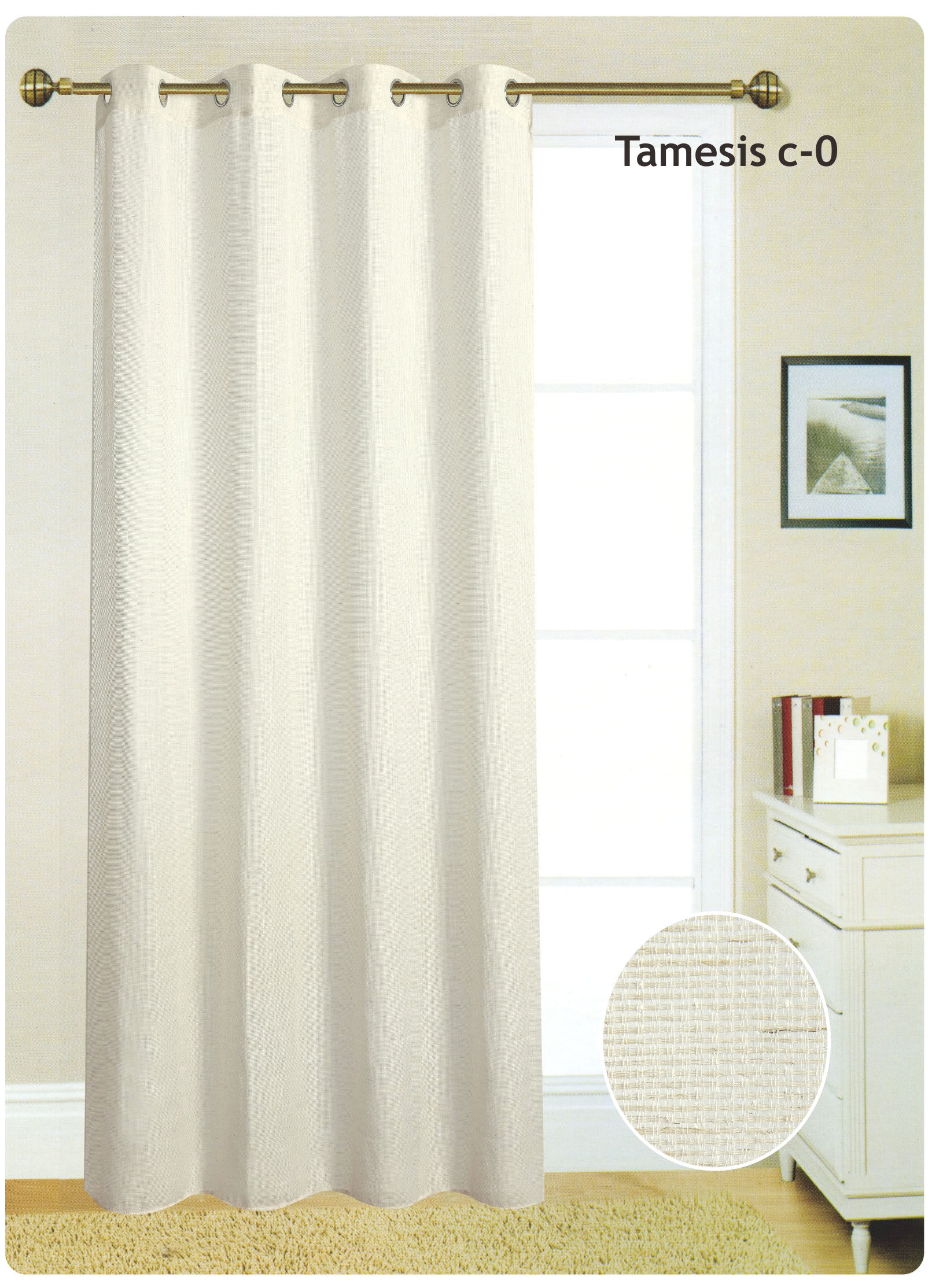 Cortina ollados TAMESIS 140x260cm