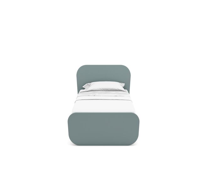 Cama juvenil verde 90 x 190 cm NUBA