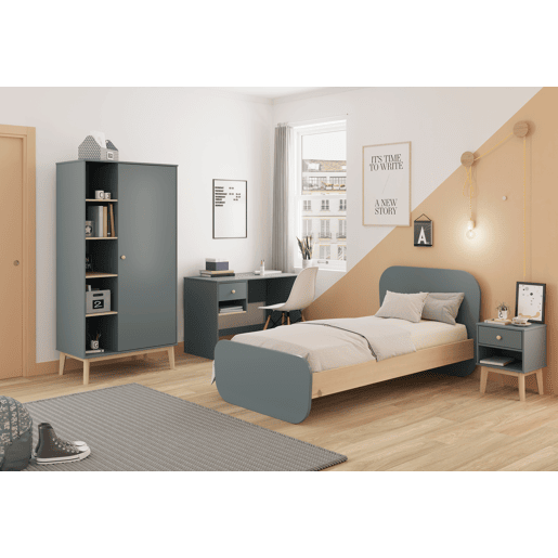 Cama juvenil verde 90x190cm NUBA