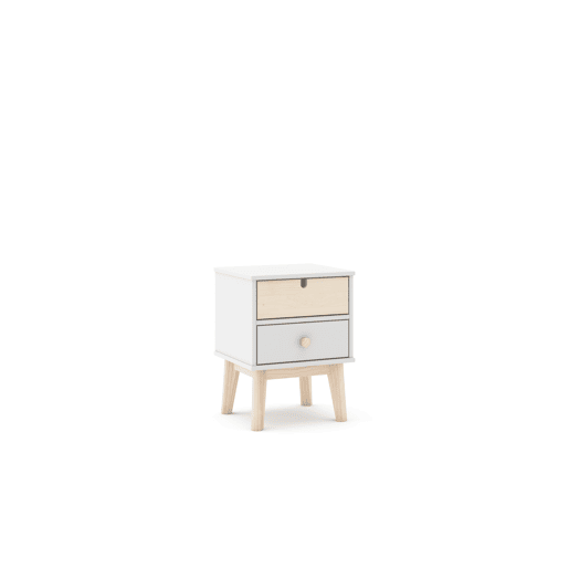 Mesa de cabeceira 2 gavetas NUBA branco Mesa de cabeceira 2 gavetas NUBA branco