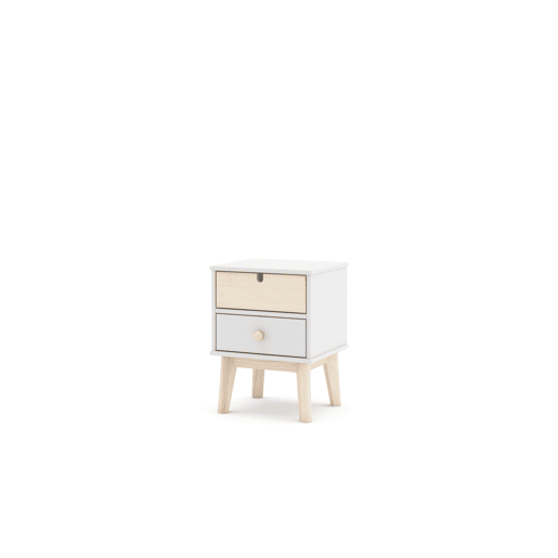 Mesa de cabeceira 2 gavetas NUBA branco Mesa de cabeceira 2 gavetas NUBA branco
