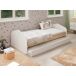 Cama juvenil blanca 90 x 200 cm NUBA Cama juvenil blanca 90 x 200 cm NUBA Blanco