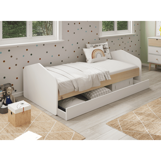 Cama juvenil branca 90x200cm NUBA