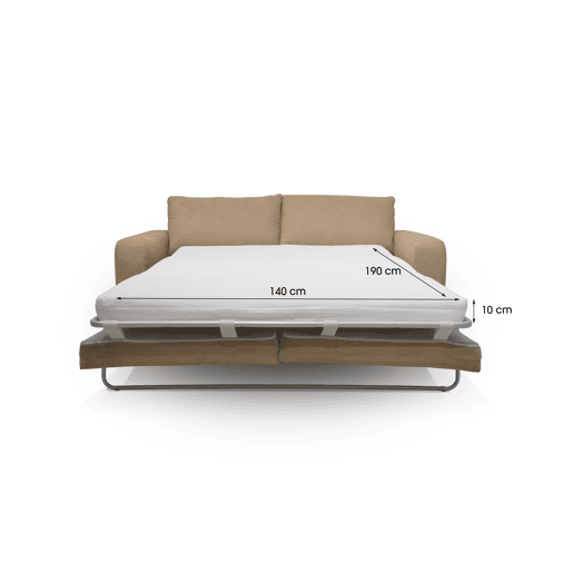 Sofá cama de 3 lugares SWEET com abertura italiana bege
