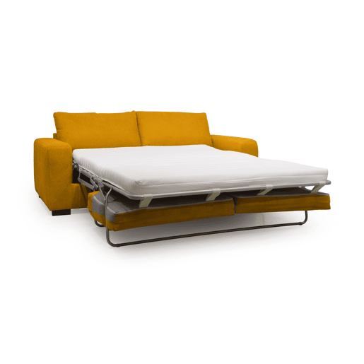 Sofá cama de 3 lugares SWEET com abertura italiana cor mostarda