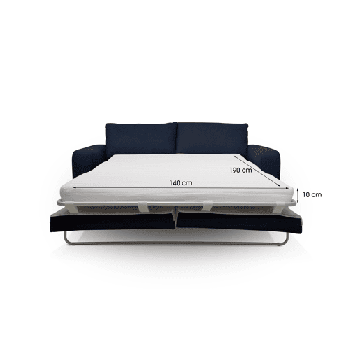Sofá cama de 3 lugares SWEET com abertura italiana cor azul