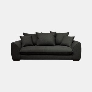 Sofá cama de 3 lugares SAGA com abertura italiana cor preta