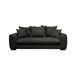Sofá cama con apertura italiana SAGA 3 plazas negro Sofá cama con apertura italiana SAGA 3 plazas negro Negro
