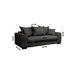 Sofá cama con apertura italiana SAGA 3 plazas negro Sofá cama con apertura italiana SAGA 3 plazas negro Negro