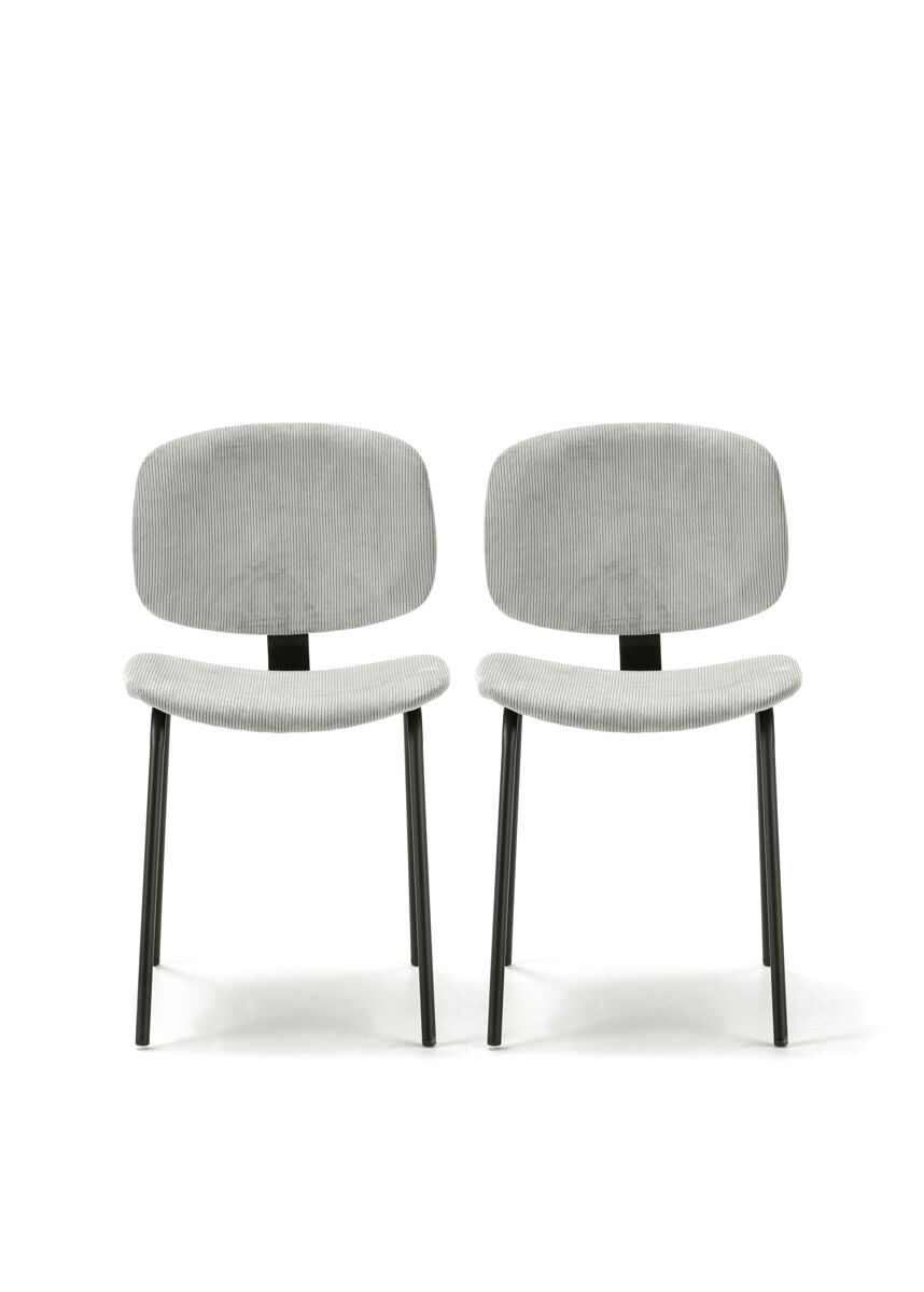 Pack de 2 sillas de cocina DECO II fija pana