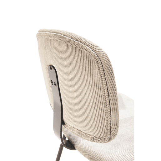 Conjunto de 2 cadeiras de cozinha fixas DECO II corduroy cinza