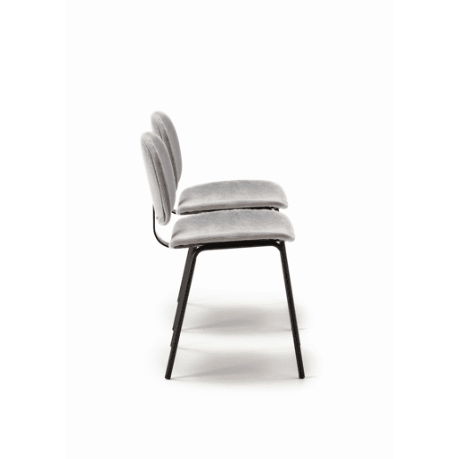 Conjunto de 2 cadeiras de cozinha fixas DECO II corduroy cinza