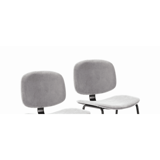 Conjunto de 2 cadeiras de cozinha fixas DECO II corduroy cinza