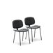 Pack de 2 sillas de cocina DECO II fija pana Pack de 2 sillas de cocina DECO II fija pana Negro