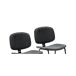 Pack de 2 sillas de cocina DECO II fija pana Pack de 2 sillas de cocina DECO II fija pana Negro