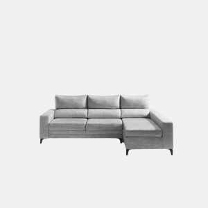 Chaise longue BLINK dereita 4 lugares cinza claro