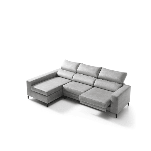 Chaise longue BLINK esquerda 4 lugares cinza claro