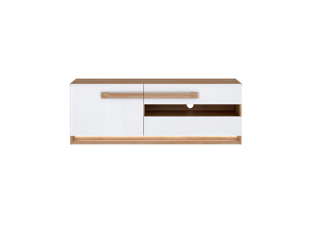 Mueble tv 1 puerta 2 cajones montreal blanco
