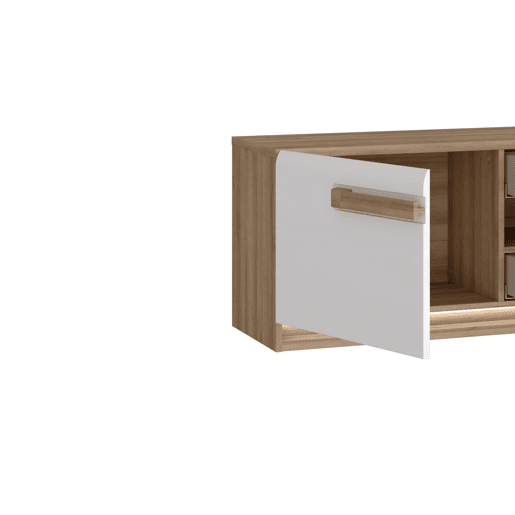 Móvel de TV MONTREAL 1 porta 2 gavetas branco