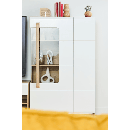 Vitrine com porta de vidro MONTREAL branco Vitrine com porta de vidro MONTREAL branco