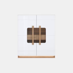 Vitrine com 2 portas de vidro MONTREAL branco