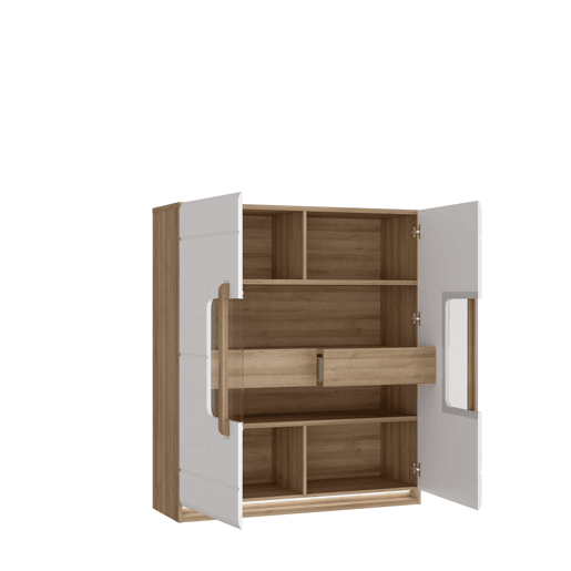 Vitrine com 2 portas de vidro MONTREAL branco Vitrine com 2 portas de vidro MONTREAL branco