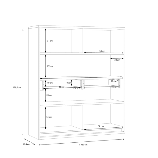 Vitrine com 2 portas de vidro MONTREAL branco Vitrine com 2 portas de vidro MONTREAL branco