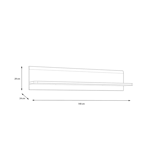 Estante de parede MONTREAL 140cm branco