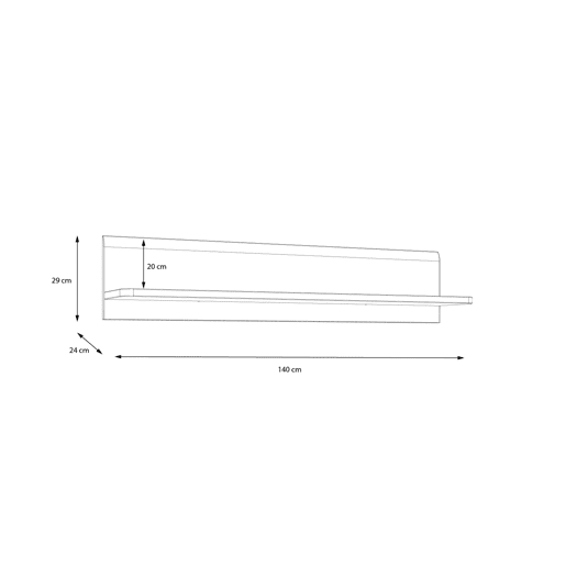 Estante de parede MONTREAL 140cm branco